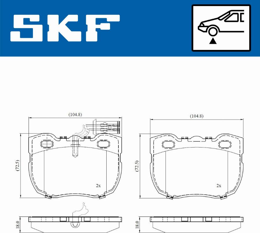 SKF VKBP 81056 E - Kit pastiglie freno, Freno a disco autozon.pro