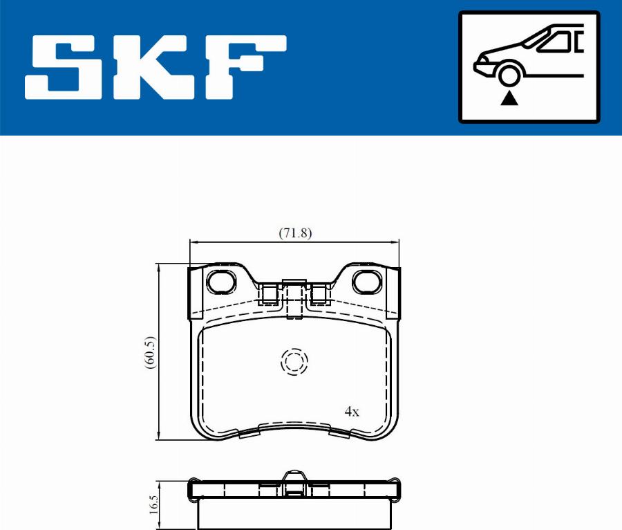 SKF VKBP 81013 - Kit pastiglie freno, Freno a disco autozon.pro