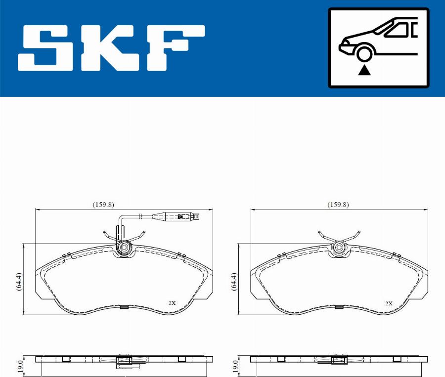 SKF VKBP 81030 E - Kit pastiglie freno, Freno a disco autozon.pro