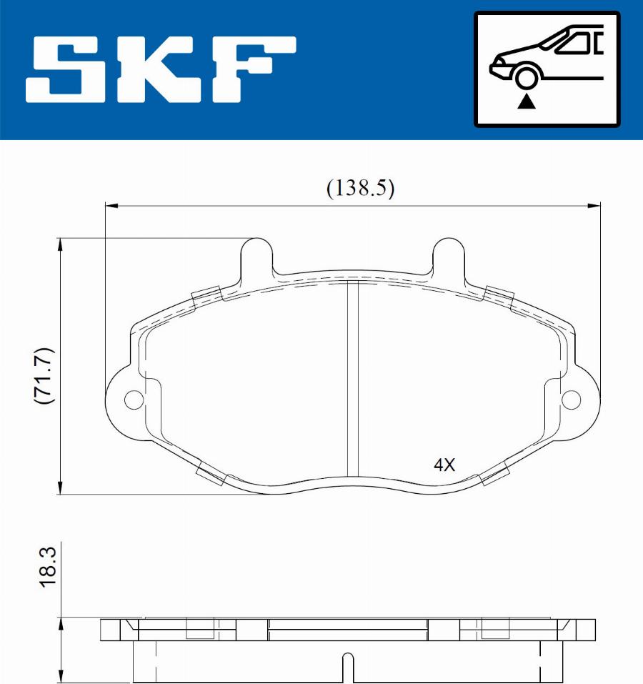 SKF VKBP 81028 - Kit pastiglie freno, Freno a disco autozon.pro