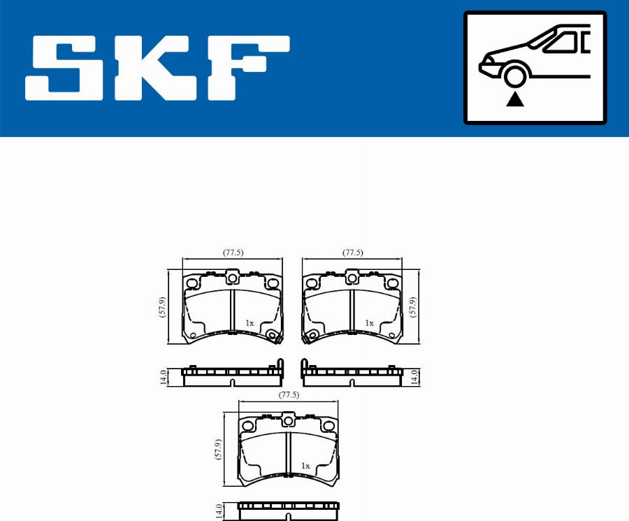 SKF VKBP 81125 A - Kit pastiglie freno, Freno a disco autozon.pro