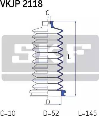 SKF VKJP 2118 - Kit soffietto, Sterzo autozon.pro