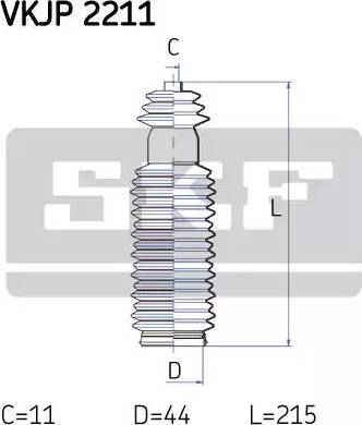 SKF VKJP 2211 - Kit soffietto, Sterzo autozon.pro