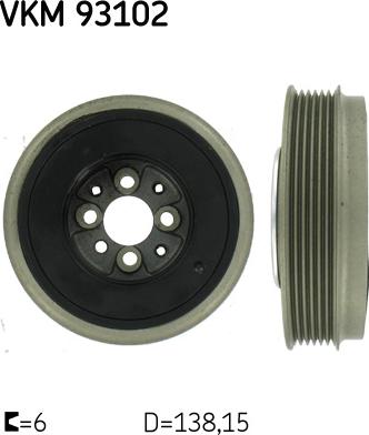 SKF VKM 93102 - Puleggia cinghia, Albero a gomiti autozon.pro