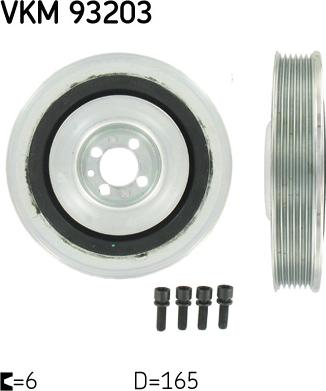 SKF VKM 93203 - Puleggia cinghia, Albero a gomiti autozon.pro