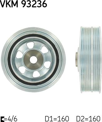 SKF VKM 93236 - Puleggia cinghia, Albero a gomiti autozon.pro