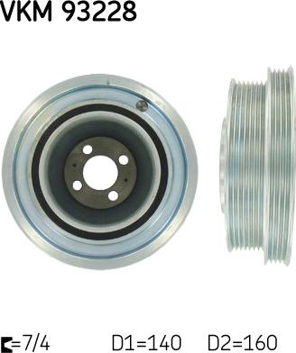 SKF VKM 93228 - Puleggia cinghia, Albero a gomiti autozon.pro