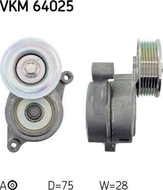 SKF VKM 64025 - Galoppino / Guidacinghia, Cinghia Poly-V autozon.pro