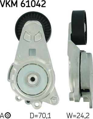 SKF VKM 61042 - Galoppino / Guidacinghia, Cinghia Poly-V autozon.pro