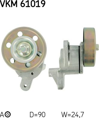 SKF VKM 61019 - Galoppino / Guidacinghia, Cinghia Poly-V autozon.pro