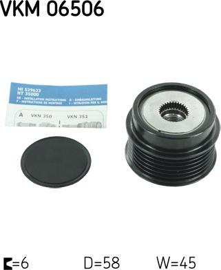 SKF VKM 06506 - Puleggia cinghia, Alternatore autozon.pro