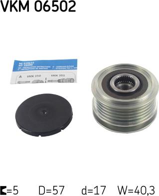 SKF VKM 06502 - Puleggia cinghia, Alternatore autozon.pro