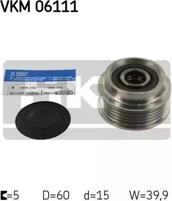 SKF VKM 06111 - Puleggia cinghia, Alternatore autozon.pro