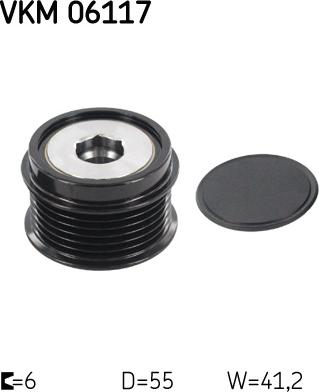 SKF VKM 06117 - Puleggia cinghia, Alternatore autozon.pro