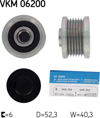 SKF VKM 06200 - Puleggia cinghia, Alternatore autozon.pro