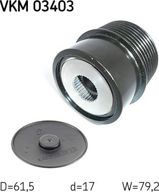 SKF VKM 03403 - Puleggia cinghia, Alternatore autozon.pro