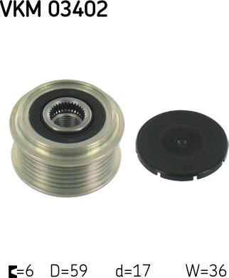 SKF VKM 03402 - Puleggia cinghia, Alternatore autozon.pro