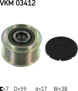 SKF VKM 03412 - Puleggia cinghia, Alternatore autozon.pro