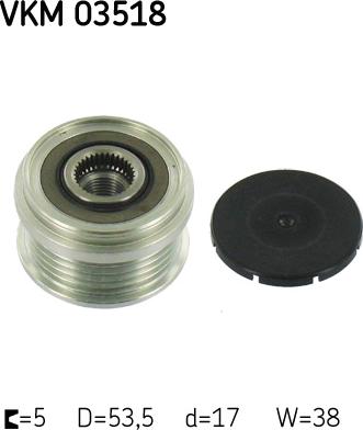 SKF VKM 03518 - Puleggia cinghia, Alternatore autozon.pro