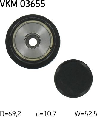 SKF VKM 03655 - Puleggia cinghia, Alternatore autozon.pro