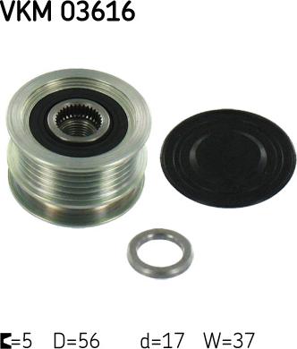 SKF VKM 03616 - Puleggia cinghia, Alternatore autozon.pro