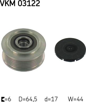 SKF VKM 03122 - Puleggia cinghia, Alternatore autozon.pro