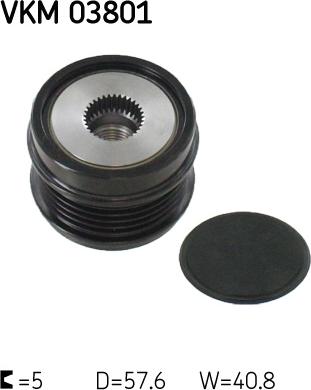 SKF VKM 03801 - Puleggia cinghia, Alternatore autozon.pro