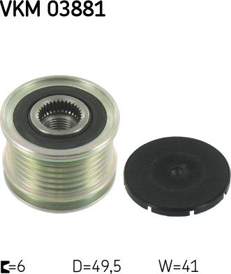 SKF VKM 03881 - Puleggia cinghia, Alternatore autozon.pro