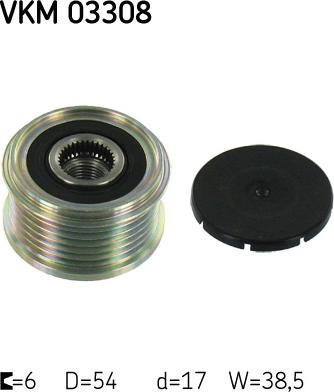 SKF VKM 03308 - Puleggia cinghia, Alternatore autozon.pro