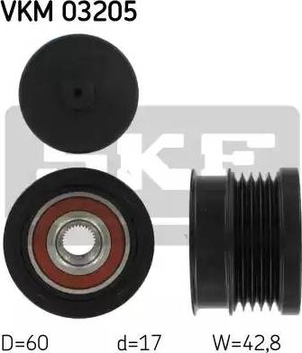 SKF VKM 03205 - Puleggia cinghia, Alternatore autozon.pro