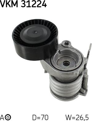 SKF VKM 31224 - Galoppino / Guidacinghia, Cinghia Poly-V autozon.pro