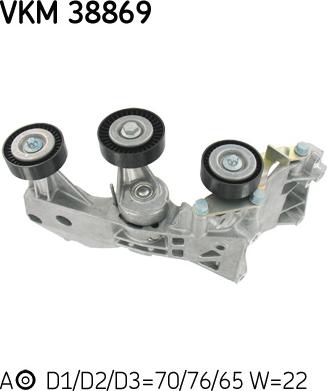 SKF VKM 38869 - Galoppino / Guidacinghia, Cinghia Poly-V autozon.pro