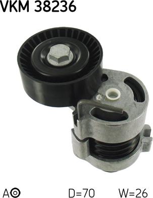 SKF VKM 38236 - Galoppino / Guidacinghia, Cinghia Poly-V autozon.pro