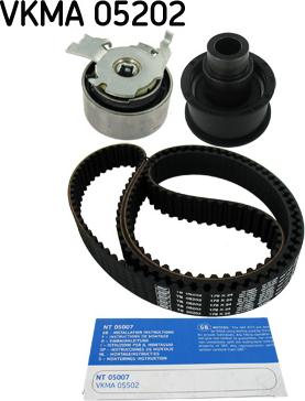 SKF VKMA 05202 - Kit cinghie dentate autozon.pro