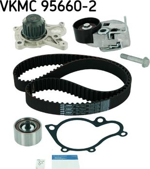 SKF VKMC 95660-2 - Pompa acqua + Kit cinghie dentate autozon.pro