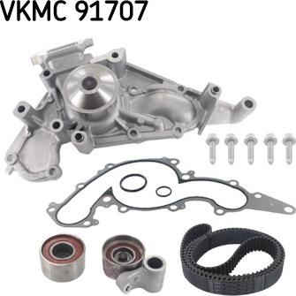 SKF VKMC 91707 - Pompa acqua + Kit cinghie dentate autozon.pro