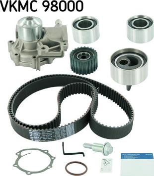 SKF VKMC 98000 - Pompa acqua + Kit cinghie dentate autozon.pro