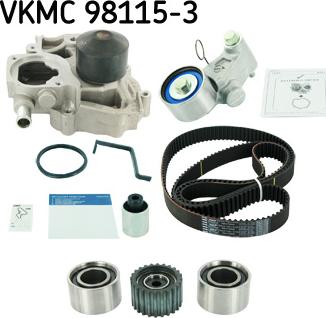 SKF VKMC 98115-3 - Pompa acqua + Kit cinghie dentate autozon.pro