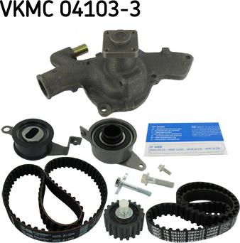 SKF VKMC 04103-3 - Pompa acqua + Kit cinghie dentate autozon.pro