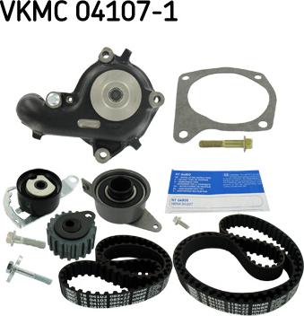 SKF VKMC 04107-1 - Pompa acqua + Kit cinghie dentate autozon.pro