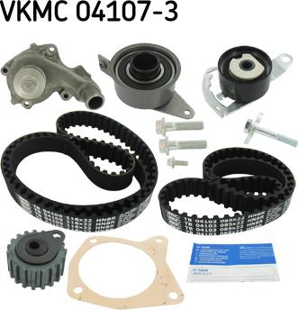 SKF VKMC 04107-3 - Pompa acqua + Kit cinghie dentate autozon.pro