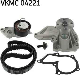 SKF VKMC 04221 - Pompa acqua + Kit cinghie dentate autozon.pro