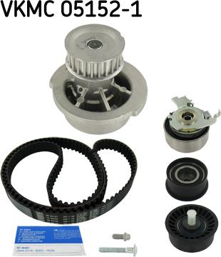 SKF VKMC 05152-1 - Pompa acqua + Kit cinghie dentate autozon.pro