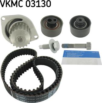 SKF VKMC 03130 - Pompa acqua + Kit cinghie dentate autozon.pro