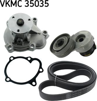 SKF VKMC 35035 - Pompa acqua + Kit cinghia Poly V autozon.pro