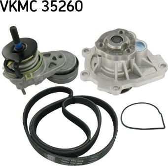 SKF VKMC 35260 - Pompa acqua + Kit cinghia Poly V autozon.pro