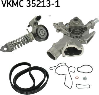 SKF VKMC 35213-1 - Pompa acqua + Kit cinghia Poly V autozon.pro