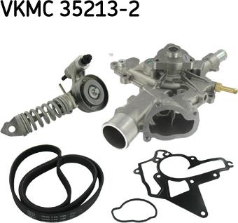 SKF VKMC 35213-2 - Pompa acqua + Kit cinghia Poly V autozon.pro