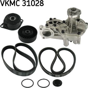 SKF VKMC 31028 - Pompa acqua + Kit cinghia Poly V autozon.pro