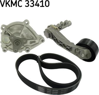 SKF VKMC 33410 - Pompa acqua + Kit cinghia Poly V autozon.pro